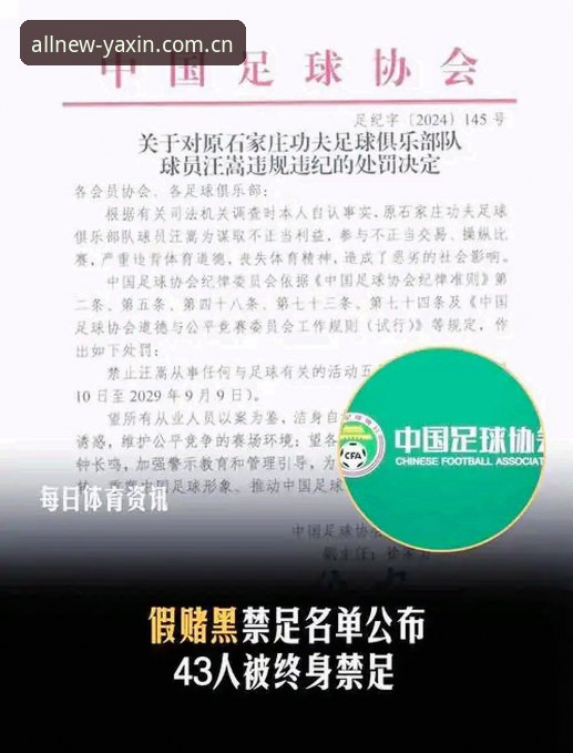 亚新综合体育官网下载不了怎么办 中国足协第三批禁足名单深度解析:从行业乱象看体育生态重建